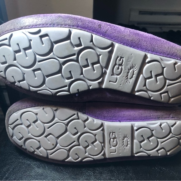 UGG 3312 Ansley Women’s Purple Moccasin Slip on Shearling Loafers Slippers Sz 7 - Picture 13 of 13